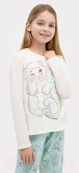 Изображение товара Пижама детская Mark Formelle 567740 (р.110-56, молочный/котики на цвете иней)