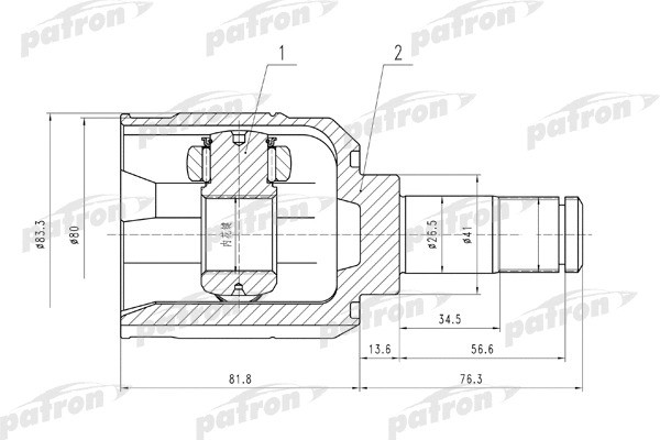 Изображение товара ШРУС Patron PCV5008
