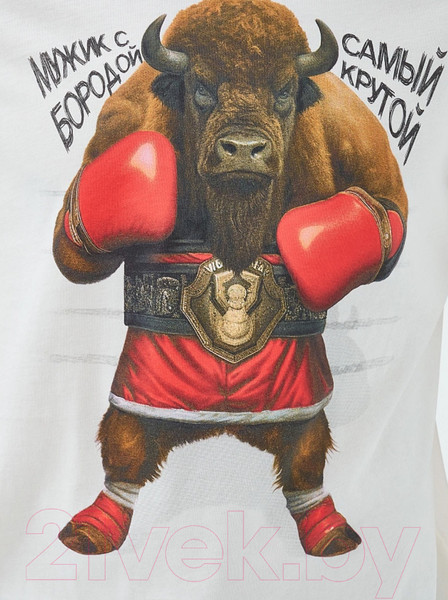 Изображение товара Комплект домашней одежды Mark Formelle 591043 (р.104-94-182/188, молочный/графитовый камуфляж)