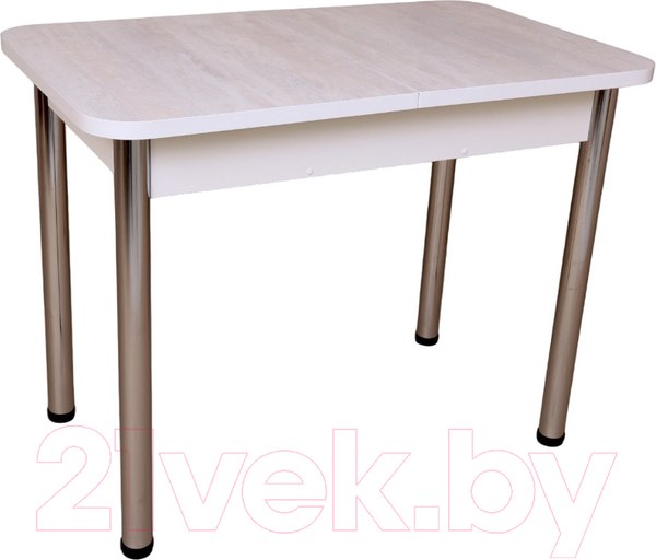 Изображение товара Обеденный стол СВД Юнио 100-130x60 / 051.П17.Х (ледяное дерево/хром)
