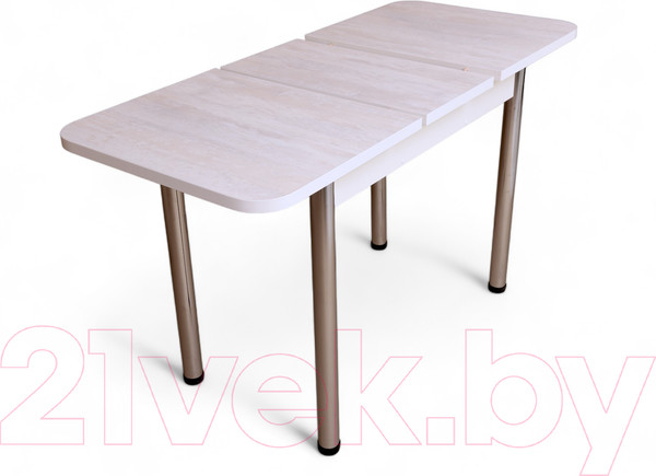 Изображение товара Обеденный стол СВД Юнио 100-130x60 / 051.П17.Х (ледяное дерево/хром)
