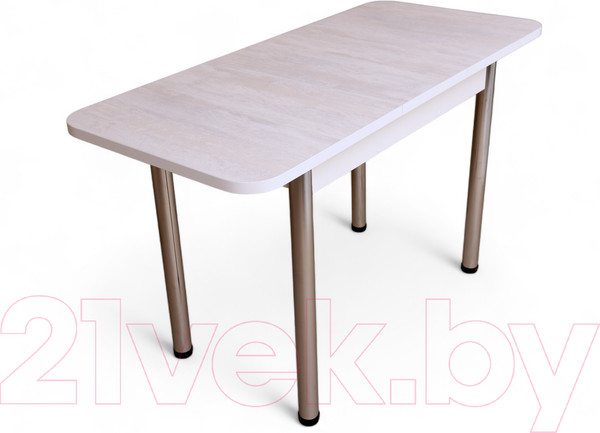 Изображение товара Обеденный стол СВД Юнио 100-130x60 / 051.П17.Х (ледяное дерево/хром)