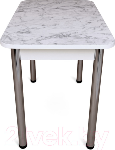 Изображение товара Обеденный стол СВД Юнио 110-140x70 / 052.П15.Х (мрамор каррара/хром)