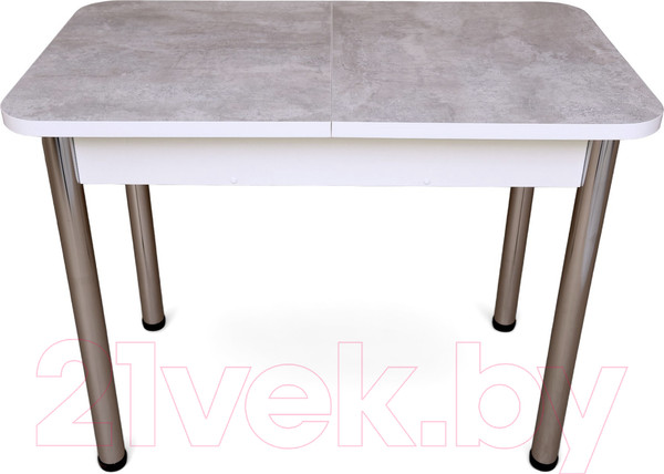 Изображение товара Обеденный стол СВД Юнио 110-140x70 / 052.П16.Х (бетон/хром)