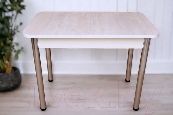 Изображение товара Обеденный стол СВД Юнио 110-140x70 / 052.П17.Х (ледяное дерево/хром)