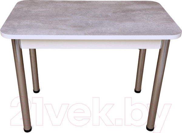 Изображение товара Обеденный стол СВД Юнио 100x60 / 003.П16.Х (бетон/хром)