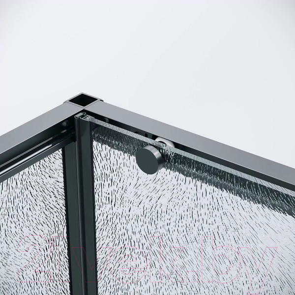 Изображение товара Душевая стенка Grossman Galaxy 90x195 / 200.K33.01.90.21.02 (черный матовый/стекло шиншилла)