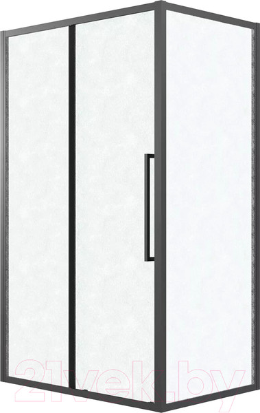 Изображение товара Душевая стенка Grossman Cosmo 200.K33.02.80.21.02 80x195 (черный матовый/стекло шиншилла)