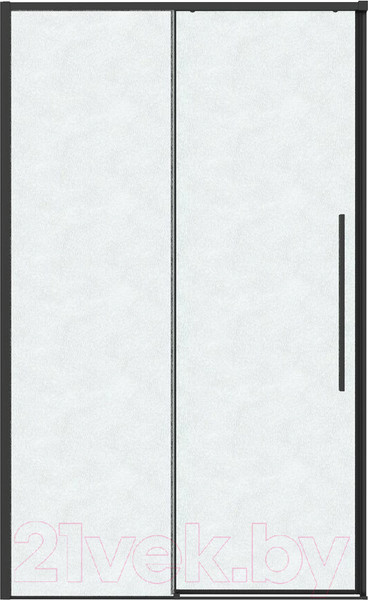 Изображение товара Душевая дверь Grossman Galaxy 110x195 / 100.K33.01.110.21.02 (черный матовый/стекло шиншилла)