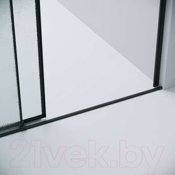 Изображение товара Душевая дверь Grossman Galaxy 110x195 / 100.K33.01.110.21.02 (черный матовый/стекло шиншилла)