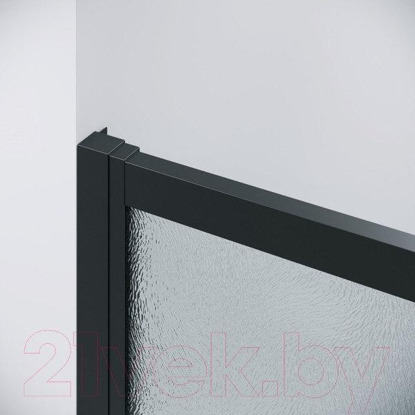 Изображение товара Душевая дверь Grossman Cosmo 100.K33.02.110.21.02 110x195 (черный матовый/стекло шиншилла)