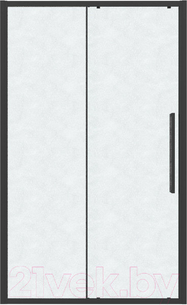 Изображение товара Душевая дверь Grossman Cosmo 100.K33.02.110.21.02 110x195 (черный матовый/стекло шиншилла)