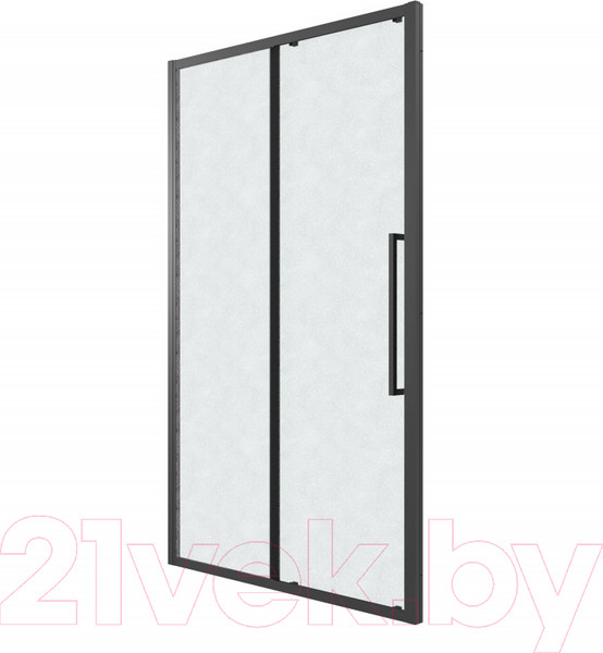 Изображение товара Душевая дверь Grossman Cosmo 100.K33.02.110.21.02 110x195 (черный матовый/стекло шиншилла)