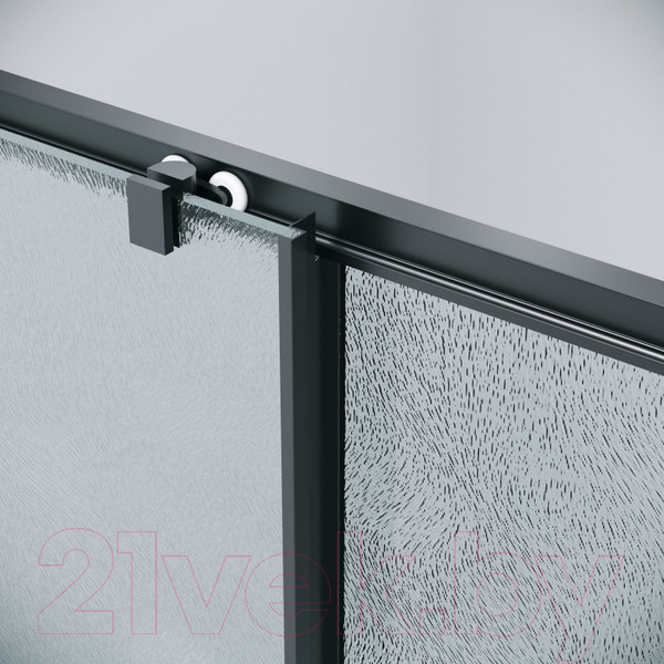 Изображение товара Душевая дверь Grossman Cosmo 100.K33.02.110.21.02 110x195 (черный матовый/стекло шиншилла)