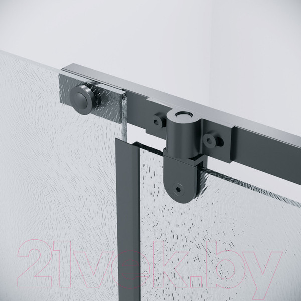 Изображение товара Душевая дверь Grossman Pragma 100.K33.03.100.21.02 100x195 (черный матовый/стекло шиншилла)