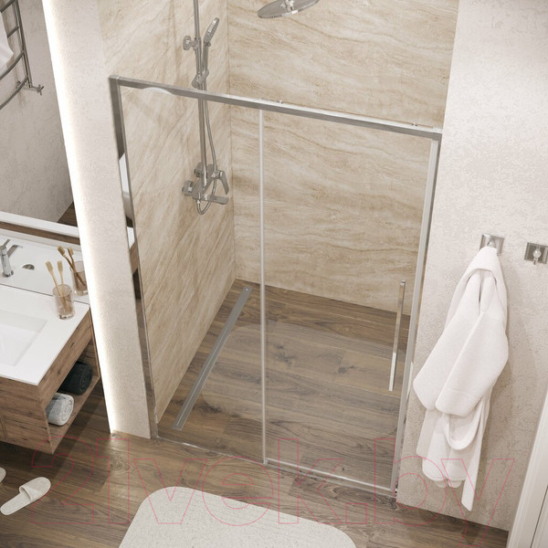 Изображение товара Душевая дверь Grossman Galaxy 100.K33.01.100.10.00 100x195 (хром/стекло прозрачное)