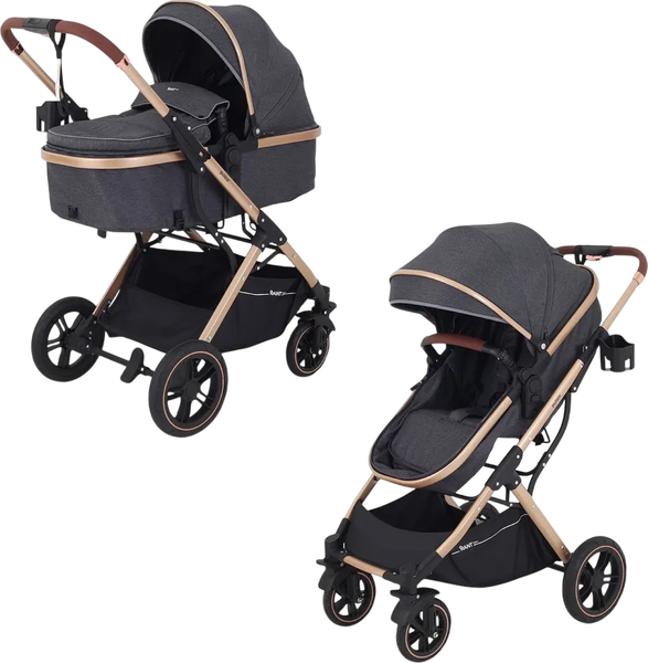 Изображение товара Детская универсальная коляска Rant Basic Pulsar Gold 2 в 1 / RA160  (Grey)