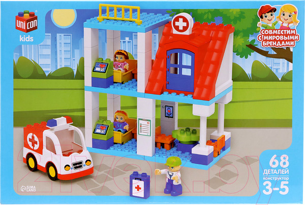 Изображение товара Конструктор Unicon Скорая помощь / 9826954 (68эл)