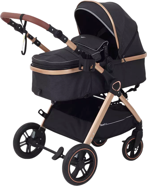 Изображение товара Детская универсальная коляска Rant Basic Roller Gold 2 в 1 / RA161  (Black)