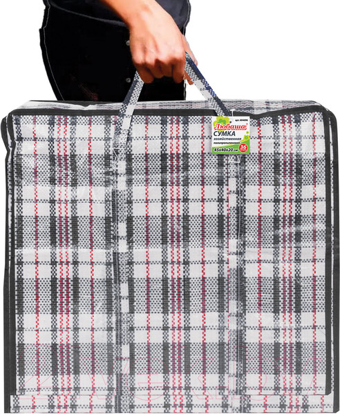 Изображение товара Сумка хозяйственная Любаша 604696 (черный/красный)