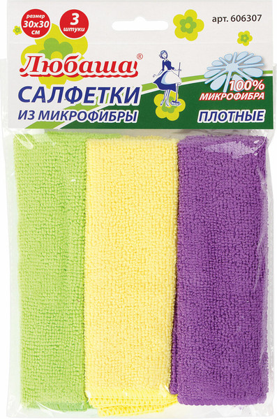 Изображение товара Набор салфеток хозяйственных Любаша Плюс / 606307 (3шт)