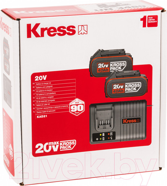 Изображение товара Набор аккумуляторов для электроинструмента Greenworks Kress (KAD21)