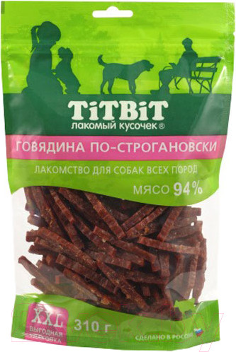 Изображение товара Лакомство для собак TiTBiT Говядина по-строгановски для всех пород / 25536 (310г)