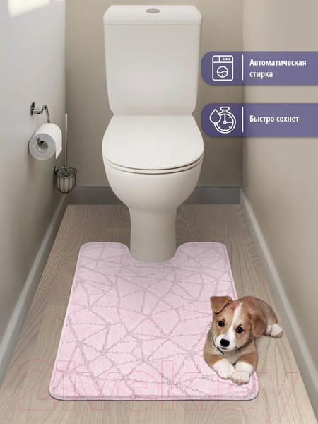 Изображение товара Коврик для туалета Shahintex РР 60x80 001 / 836765 (фламинго 77)
