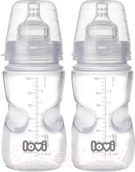 Изображение товара Набор бутылочек для кормления Lovi Medical / 0272 (2шт, 250мл)