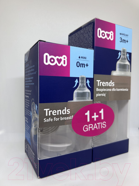 Изображение товара Набор бутылочек для кормления Lovi Harmony / 0346 (120мл, 250мл)