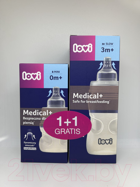 Изображение товара Набор бутылочек для кормления Lovi Medical / 0349 (120мл, 250мл)