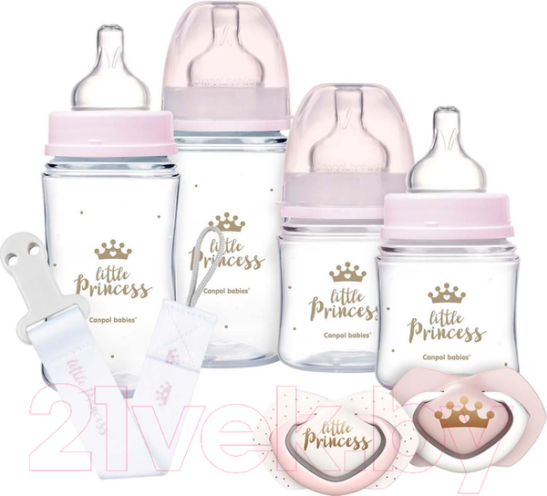 Изображение товара Набор бутылочек для кормления Canpol Royal Baby / 0294 (розовый)