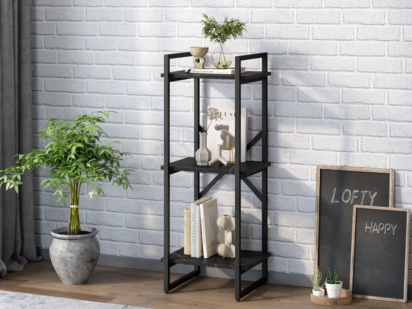 Изображение товара Стеллаж Loftyhome Мальборк Рант 40 / 1628093 (мрамор блэк)