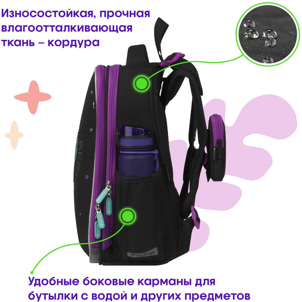 Изображение товара Школьный рюкзак Berlingo Expert. Shining Butterfly / RU-EX-1001