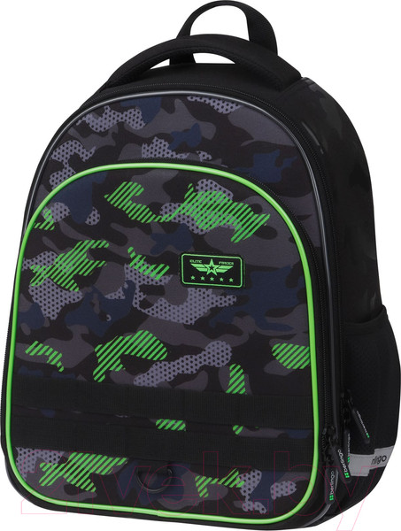 Изображение товара Школьный рюкзак Berlingo Expert Plus. Black And Green / RU-EXPL-10013