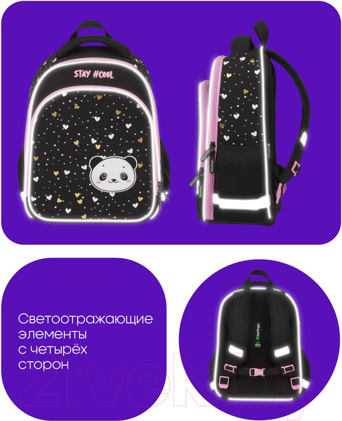 Изображение товара Школьный рюкзак Berlingo Expert Plus. Cool Panda / RU-EXPL-10012