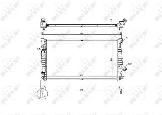 Изображение товара Радиатор системы охлаждения NRF 53742