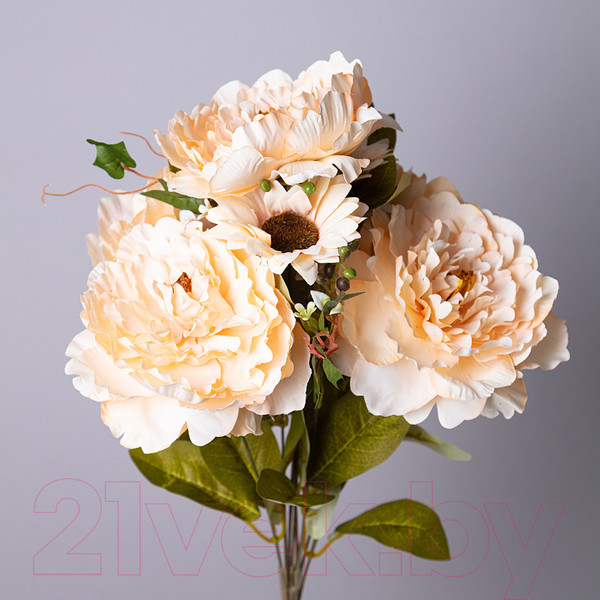 Изображение товара Искусственный букет Lefard Пионы 535-391 (кремовый)