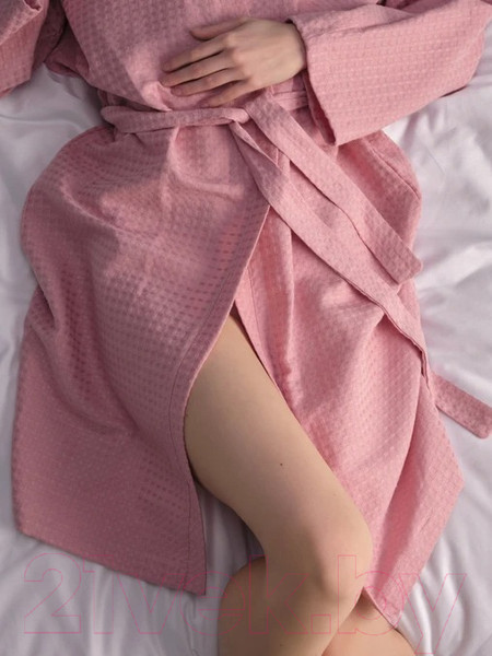 Изображение товара Халат GoodNight Кимоно Organic Waffle onesize / 426748 (светло-розовый)