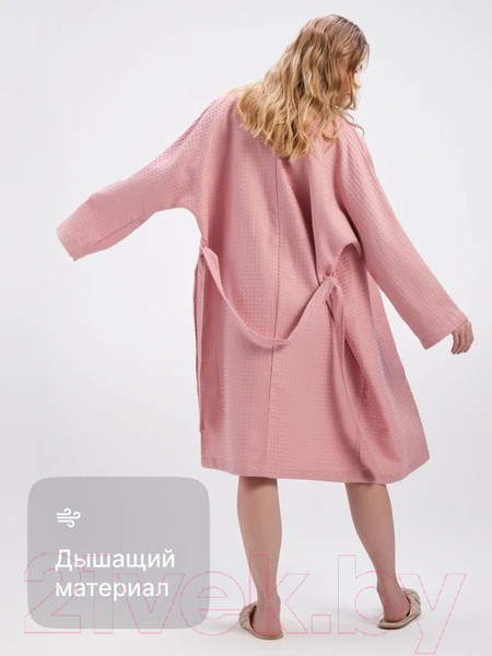 Изображение товара Халат GoodNight Кимоно Organic Waffle onesize / 426748 (светло-розовый)