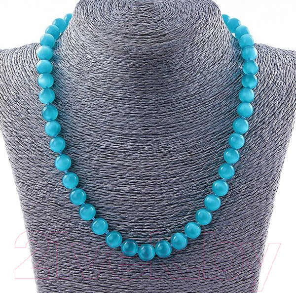 Изображение товара Бусы Wolves Кошачий глаз 3052 (голубой)