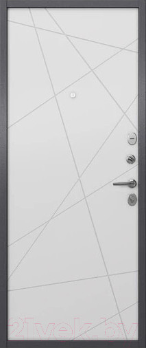 Изображение товара Входная дверь Torex LF3 Alfa LT РP А-26 бетон темный/А6-26 бьянко (96x205, левая)