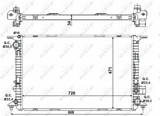 Изображение товара Радиатор системы охлаждения NRF 58439