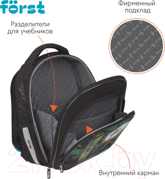 Изображение товара Школьный рюкзак Forst F-Light. Football Team / FT-RY-062406