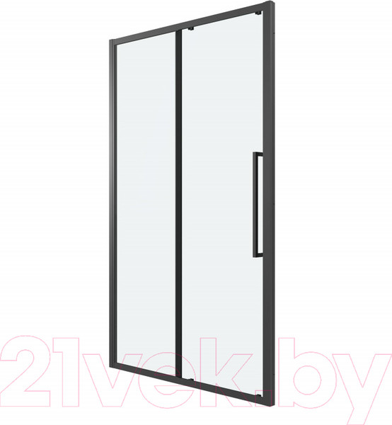 Изображение товара Душевая дверь Grossman Cosmo 100.K33.02.110.21.00 110x195 (черный матовый/стекло прозрачное)