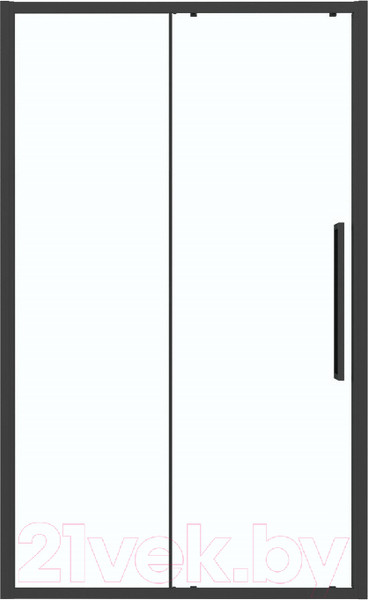 Изображение товара Душевая дверь Grossman Cosmo 100.K33.02.110.21.00 110x195 (черный матовый/стекло прозрачное)