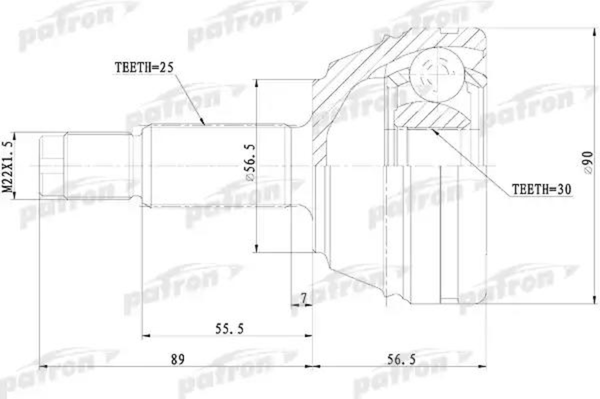 Изображение товара ШРУС Patron PCV1074