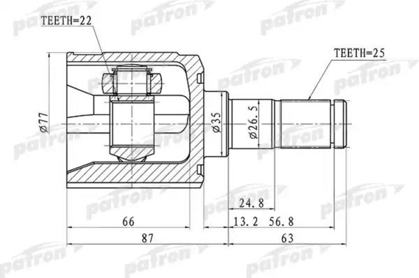 Изображение товара ШРУС Patron PCV1003