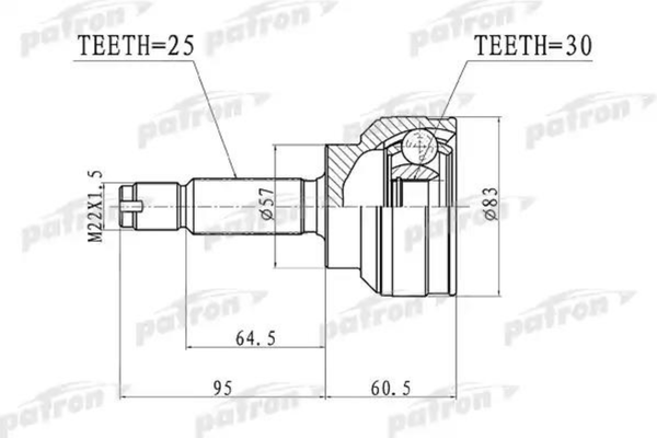 Изображение товара ШРУС Patron PCV3148
