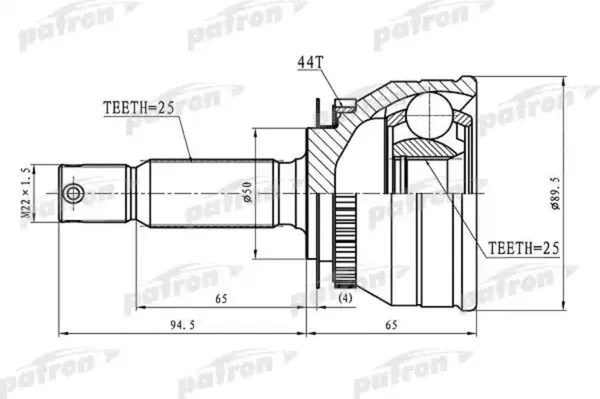 Изображение товара ШРУС Patron PCV1608